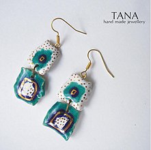 Náušnice - Tana šperky - keramika/zlato - 2758183