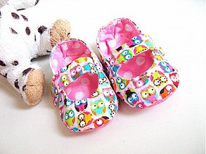 Detské topánky - Veselé sovičky - roztomilé capáčky pro nejmenší - 2762368