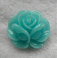 Korálky - Kvet plast/kabošon 36x16mm-1ks (modrá) - 2770776