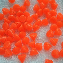 Korálky - Plast.hrot 6mm-1ks (oranžová) - 2770930