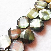 Minerály - fazetované dúhové perleťové placky, 10 mm - 2777951