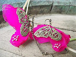 Náušnice - Motýlie... - 2805333