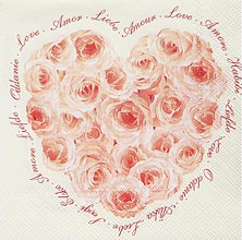 Papier - Heart of Roses - Srdce z ruží - 2813463