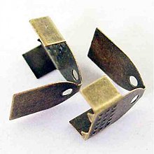 Komponenty - Koncovka 3 plochá/ bronz / 11x7mm/ 100ks - 2816446