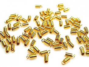 Komponenty - Koncovka pružinka/ zlato/ 2x5mm/ 10ks - 2816575