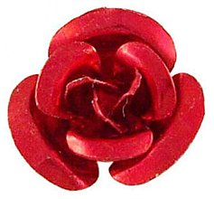 Korálky - Korálka ruža/ červená/ 10mm/ 10ks - 2831220