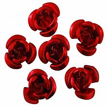 Korálky - Korálka ruža/ červená/ 12mm/ 2ks - 2831345