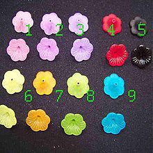 Komponenty - Akrylový kvet lilia/ fialová č.3/ 21mm/ 2ks - 2833748