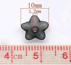 Komponenty - Akrylový minikvet/ čierna č.6/ 10mm/ 16ks - 2833957