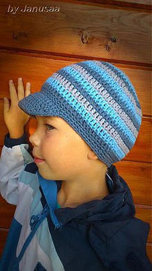 Detské čiapky - Háčkovaná čiapka - pruhovaná - 2838056