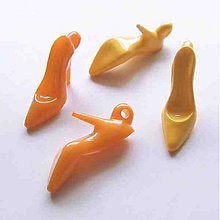 Komponenty - Akryl bota nepriehľ./ oranžová/ 35x15mm/ 10ks - 2838182