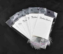 Obalový materiál - dárkové kartičky na naušnice B09344/ biela/ 90x50mm/ 10ks - 2839791