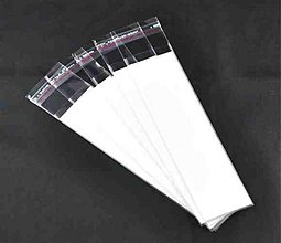 Obalový materiál - dárkové kartičky na naušnice/ biela/ 130x35mm/ 50ks - 2839815