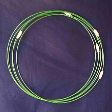 Komponenty - lanko - náhrdelníková obruč/ stredne zelená/ 45cm/ 1ks - 2842537