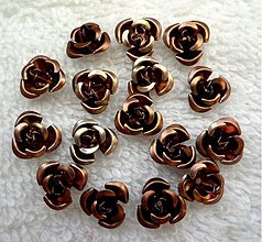 Korálky - Kov.ružička 10mm-16ks (hnedá) - 2853084