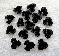 Korálky - Kov.ružička 10mm-16ks (čierna) - 2853093