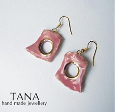 Náušnice - Tana šperky - keramika/zlato - 2856141