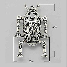 Komponenty - Robot vejce 3D/ starostriebro/ 57x35mm/ 1ks - 2894784