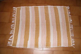 Úžitkový textil - Tkaný koberec béžovo-hnedý - 2897914