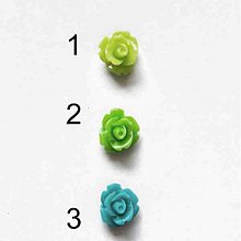 Komponenty - Kabošon ruža/ zelená středně č.2 / 10mm/ 2ks - 2935160
