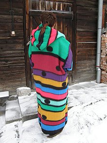 Bundy a kabáty - obojstranný zimný kabát "húsenka" - 294822