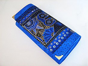 Peňaženky - Luxusní Šelmička v modré - velká na spoustu karet - 2978420