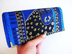 Peňaženky - Luxusní Šelmička v modré I. - velká na spoustu karet - 2978435