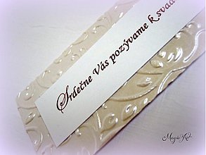 Papiernictvo - Kartičky k svad. oznámeniu / perleťový podklad - 2983372
