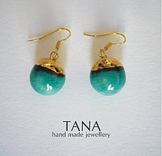 Náušnice - Tana šperky - keramika/zlato - 3010709