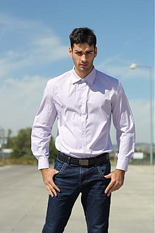 Pánske oblečenie - Lilavá pánska košeľa - 3019325