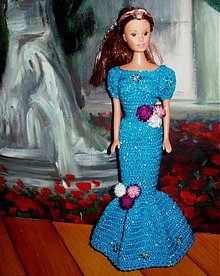 Hračky - Barbie (Modrozlaté šaty) - 307963