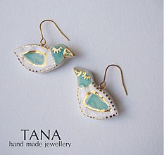 Náušnice - Tana šperky-keramika/zlato - 3101612