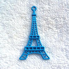 Komponenty - Prívesok-Eiffelovka 44x24mm-1ks (modrá) - 3106801