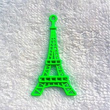 Komponenty - Prívesok-Eiffelovka 44x24mm-1ks (zelená) - 3106807