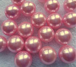 Korálky - Bezdierkové vosk.perly 10mm-1ks (ružová) - 3111429
