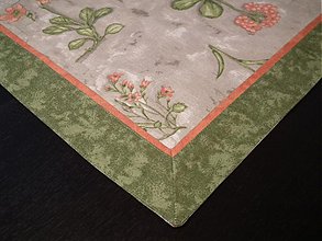 Úžitkový textil - Jarné kvety - zelený obrus - 3130944