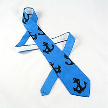 Pánske doplnky - Námořnická kravata modro-černá 1361041 - 314461