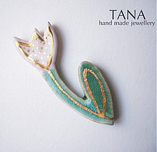 Brošne - Tana šperky-keramika/zlato, Tulipán - 3153907