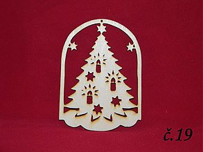 Dekorácie - Drevene vianočne ozdoby  19 - 3198077
