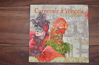 Papier - Servítka - benátsky karneval - 3229879