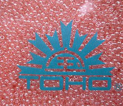 Korálky - TOHO round transparent 11/0=2,2mm-10g (11-Lustered Rose) - 3240658