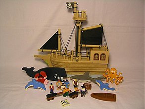 Hračky - Pirátska loď 2 -  skladačka - 3301038