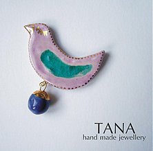 Brošne - Tana šperky - keramika/zlato - 3303718