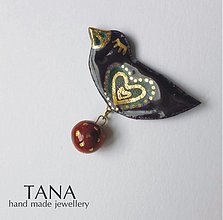 Brošne - Tana šperky - keramika/zlato - 3334394