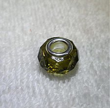 Korálky - Pandora plast 9x15mm-1ks (oliva) - 3356708