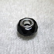 Korálky - Pandora plast 9x15mm-1ks (čierna) - 3356733