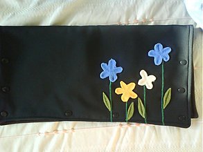 Detský textil - rukávnik na kočík s kvetinkami - 3446570