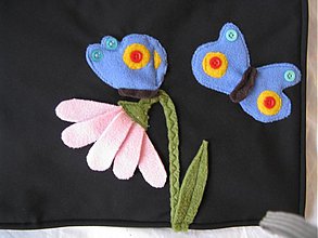 Detský textil - rukávnik na kočík s motýľmi - 3446590