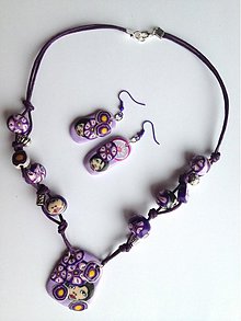 Sady šperkov - fialový set - 3455463