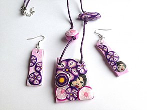 Sady šperkov - ružovofialový setík - 3455531